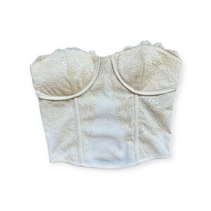 MEDUSA lace bustier corset beige lingerie small